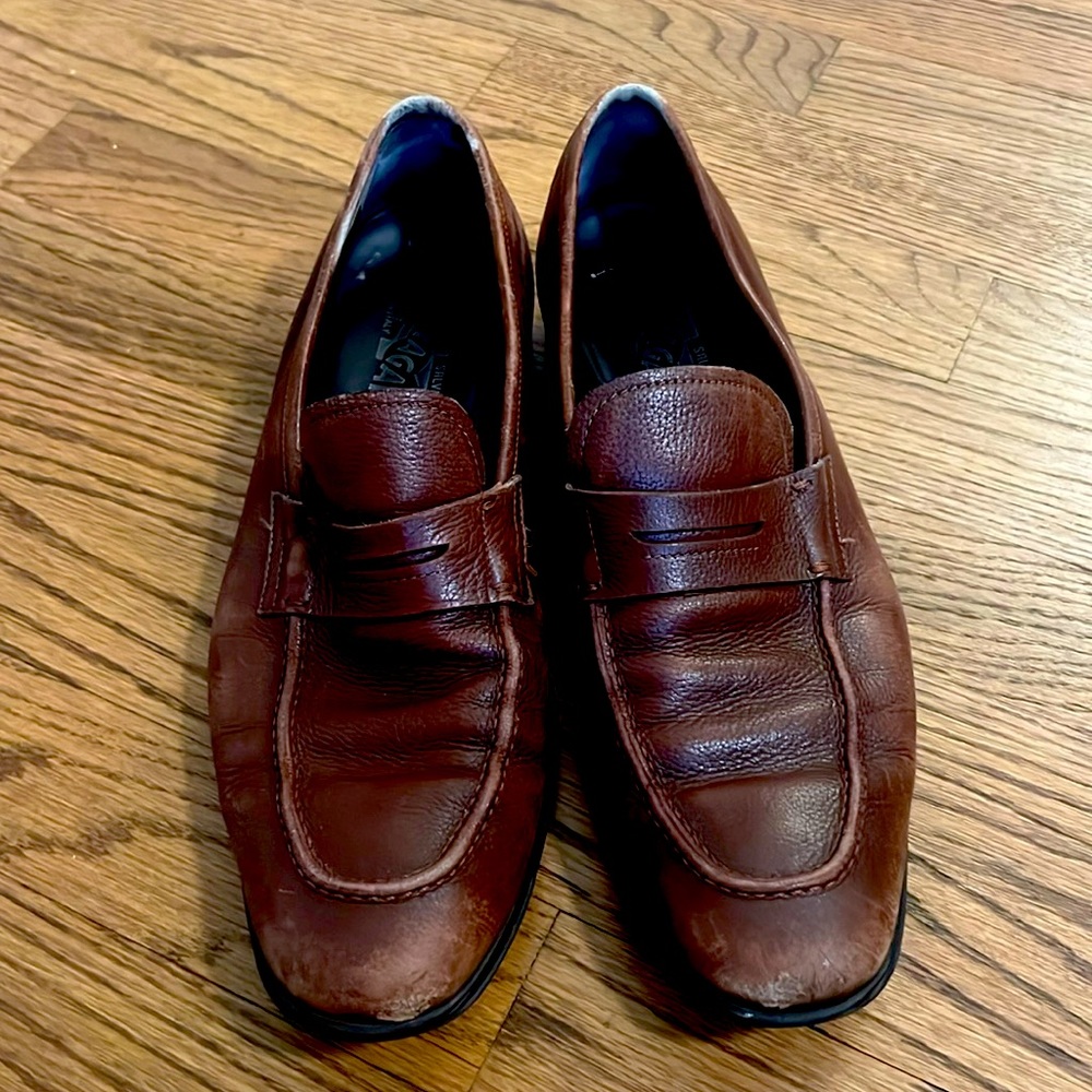 Ferragamo loafers brown 10